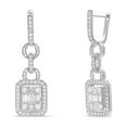 thumbnail image 1 of 1.60 C.T. TW Baguette and Round Cut Diamond Dangle Earrings in 14K Gold, 1 of 6