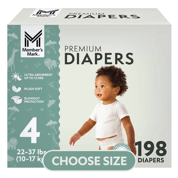 Member's Mark Premium Baby Diapers, Sizes Newborn - 8