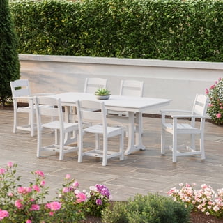 POLYWOOD Gulf Shores Farmhouse Trestle Dining Set, 7pc