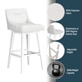 thumbnail image 5 of HH2 Home Upholstered Tapered Back Wood Adjustable Height Swivel Bar Stool, 5 of 18