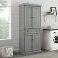 thumbnail image 4 of Crosley Furniture Seaside Coastal Pantry Storage Cabinet with Shelves, 4 of 19