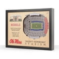 thumbnail image 1 of YouTheFan Mississippi Rebels 25-Layer Football Stadium View 3D Wall Art, 1 of 5