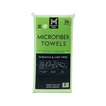 Member's Mark Microfiber Towels, 16" x 16", 36 ct., Choose Color