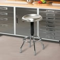 thumbnail image 4 of Seville Classic Contoured Stainless Steel Seat Pneumatic Adjustable Work Stool, 19" W x 25.5" to 30.25" H, 4 of 9