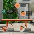 thumbnail image 9 of Amazonia Logan Outdoor Dining Set Teak Finish, Choose Size, 9 of 16