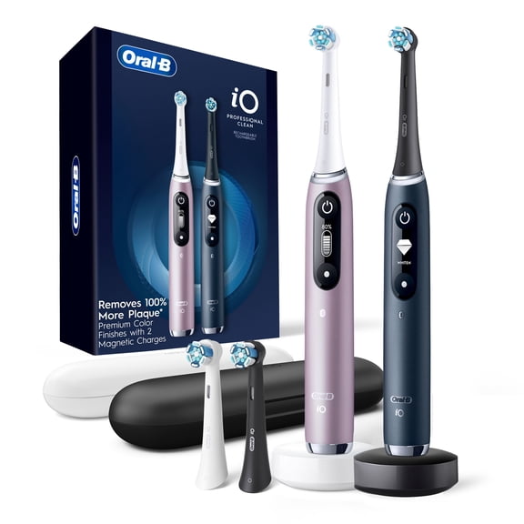 Oral-B iO Series 7 Professional Clean Electric Toothbrush, 2 pk., 4 Brush Heads, Choose Color
