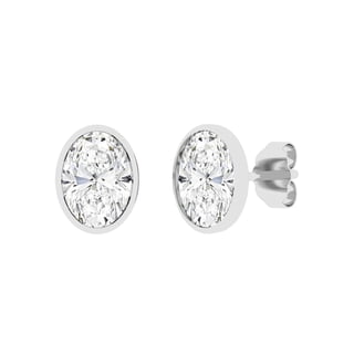 Lab Created Diamond Earrings in 14K Gold