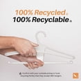 thumbnail image 4 of The Original Kangaroo™ Hanger is Made in Wisconsin, USA with 100% recycled material and a patented design. Clip in Pants, shirts, straps, tanks, jackets and even entire outfits on a single hanger!, 4 of 9
