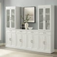 thumbnail image 1 of Crosley Furniture Stanton 3-Piece Sideboard & Glass Door Pantry Set, White, 1 of 15