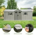 thumbnail image 3 of Lifetime 20' x 8' Outdoor Storage Shed Dual Entry, Light Brown, 3 of 25