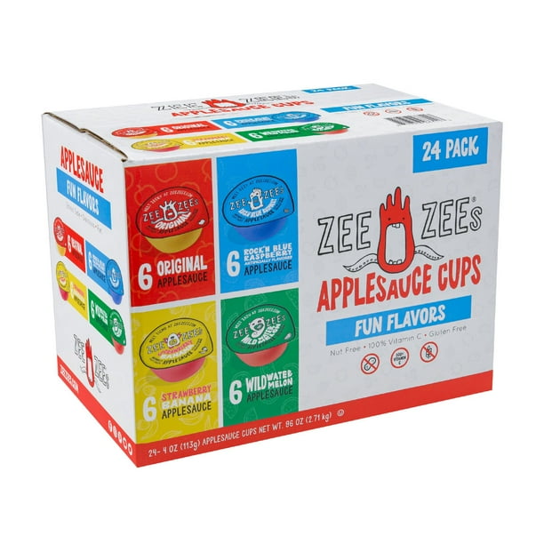 ZEE ZEE's Applesauce Cups, Variety Pack (4 oz., 24 pk.) - Samsclub.com
