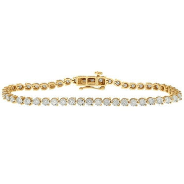 Round Cut Diamond Tennis Bracelet in 14K Gold
