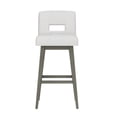 thumbnail image 3 of HH2 Home Upholstered Key Back Wood Adjustable Height Swivel Bar Stool, 3 of 19