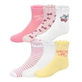 thumbnail image 1 of Limited Too Girls 6-Pack Lettuce Edge Quarter Crew Sock, 1 of 5