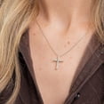 thumbnail image 6 of 0.23 CT.T.W. Diamond Cross Pendant Necklace in 14K Gold, 6 of 7