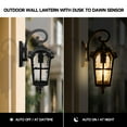 thumbnail image 3 of Cedar Hill 17" Outdoor Wall Lantern with Dusk-to-Dawn Photocell, 3 of 11