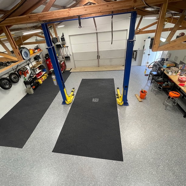 G-Floor® Drip & Dry Grey Absorbent Garage Floor Mats - 7'6