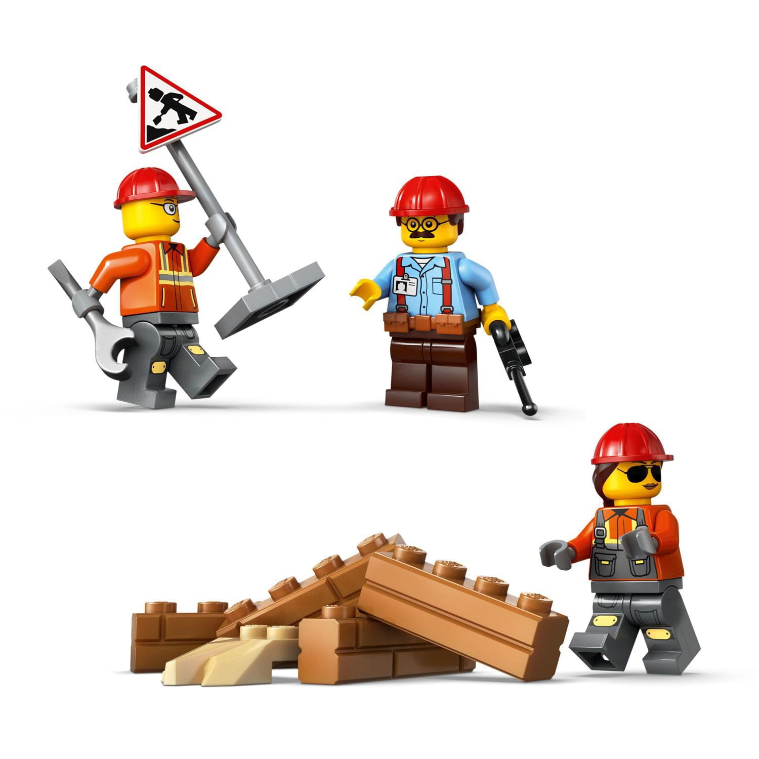 LEGO City Yellow Bulldozer Construction Site Building Set, 682 pc