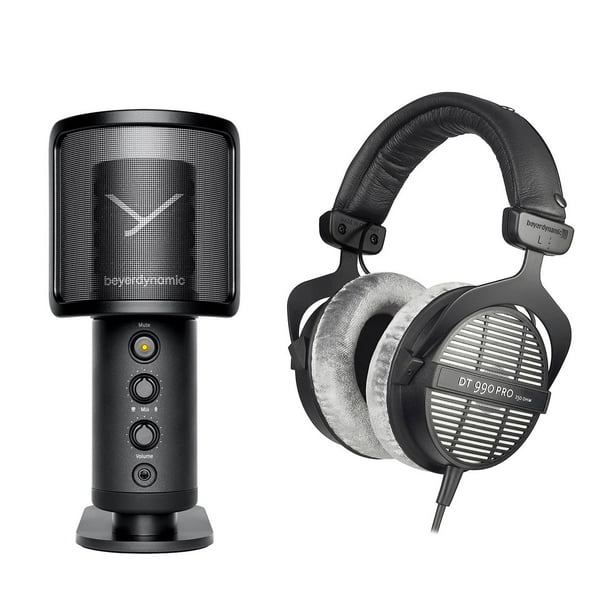 beyerdynamic DT 990 Pro Studio Headphones with FOX USB Cardioid