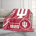 thumbnail image 2 of Logo Brands Indiana Hoosiers 60"x70" Super Plush Blanket, 2 of 6