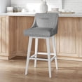 thumbnail image 7 of HH2 Home Upholstered Tapered Back Wood Adjustable Height Swivel Bar Stool, 7 of 19