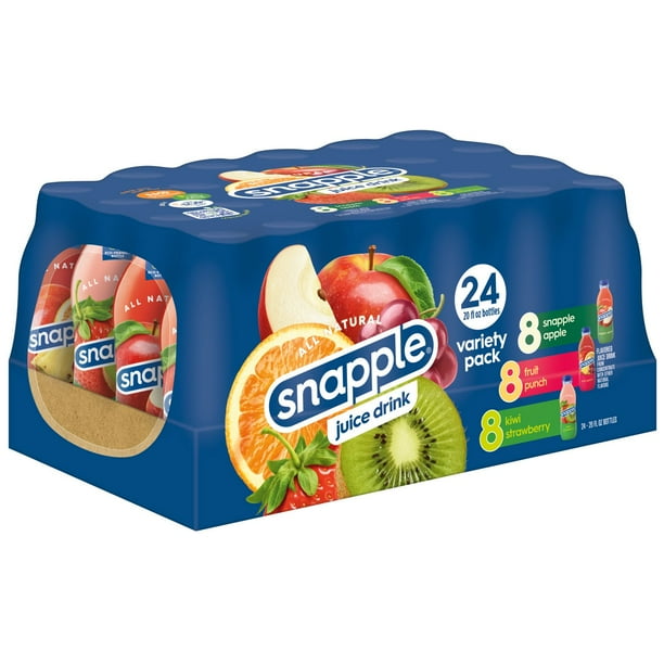 Snapple Juice Drink Variety Pack, 20 fl. oz. bottles, 24 pk