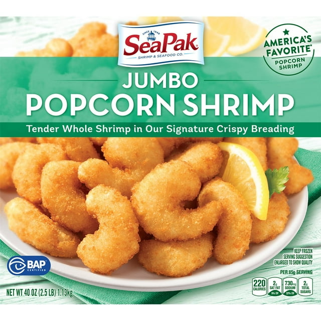 SeaPak Jumbo Popcorn Shrimp, Frozen, 2.5 lbs.