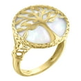 thumbnail image 2 of Tree Of Life Mother Of Pearl Ring 14K Gold, 2 of 5
