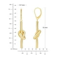 thumbnail image 4 of Love Knot Stick Drop Stud Earrings in 14K Gold, 4 of 6