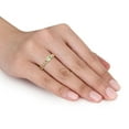 thumbnail image 7 of Emerald Cut Peridot Link Ring in 14K Gold, 7 of 8