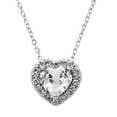 thumbnail image 1 of Lab Created Gemstone & Diamond Accent Heart Pendant Necklace in 14K Gold, 1 of 4