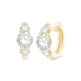thumbnail image 1 of 1.50 CT.T.W. Lab Diamond Hoop Earrings in 14K Yellow Gold, 1 of 4