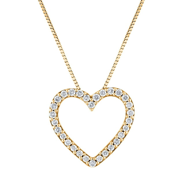 0.45 CT. T.W. Diamond Heart Pendant in 14K Gold