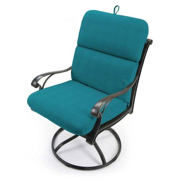 Sunbrella 22" x 45" Solid Rectangular Knife Edge Outdoor Chair Cushion with Ties and Hanger Loop