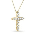 thumbnail image 2 of 0.96 CT. T.W. Diamond Cross Pendant Necklace in 14K Gold, 2 of 4