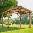 thumbnail image 2 of Backyard Discovery Norwood Cedar Gazebo with PowerPort, Choose Size, 2 of 15