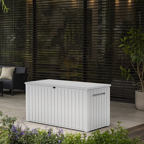 Keter 170 Gal. Resin Deck Box Large Indoor/Outdoor Storage