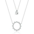 thumbnail image 4 of Set of Lab Created White Sapphire Pendants in Sterling Silver, 4 of 9