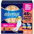 thumbnail image 1 of Always Ultra Thin Overnight Pads with Wings, Size 4, 80 ct., 1 of 10
