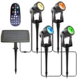 thumbnail image 1 of Deck Impressions Solar Spotlight with Detached Solar Panel, 4-Pack, 1 of 8