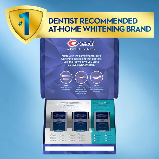 Crest 3D Whitestrips Professional Effects & Supreme Bright