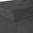 thumbnail image 5 of Seville Classics Foldable Storage Bench Ottoman, Modern Gray,  30" W x 15.7" D x 15.7" H, 5 of 11