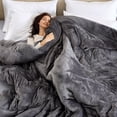 thumbnail image 3 of The Big Cozy Plush Comforter, 106" x 94", 3 of 5