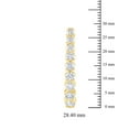 thumbnail image 4 of Round Cut Oval Shape Diamond Hoop Earrings in 14K Gold, 4 of 4