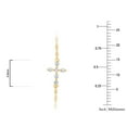 thumbnail image 5 of 0.20 CT. T.W. Round Cut Diamond Cross Chain Necklace in 14K Gold, 5 of 7