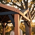 thumbnail image 9 of Backyard Discovery Crosswind 14' x 10' Cedar Wood Gazebo with Four-Sided Gable Steel Roof, 9 of 12