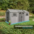 thumbnail image 2 of Lifetime 15' x 8' Rough Cut Outdoor Storage Shed Dual Entry, 2 of 26