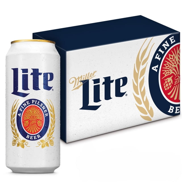 Miller Lite Lager Beer, 16 fl. oz. can, 24 pk.