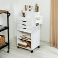thumbnail image 2 of Honey-Can-Do Rolling Craft Storage Cart, White, 2 of 5