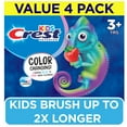 thumbnail image 1 of Crest Kid's Advanced Color Changing Toothpaste, Strawberry, 4.2 oz., 4 pk., 1 of 9